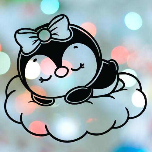 Penguin Girl sleeping On Cloud Cookie Cutter