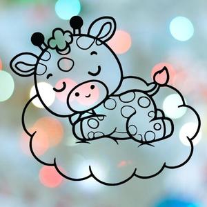 Giraffe Sleeping On Cloud Cookie Cutter