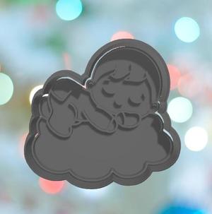 Baby Shower Baby Boy On Cloud Cookie Cutter