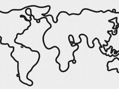 World map wall art