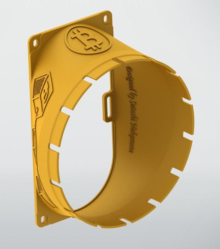 Flange (Nozzle adapter ventilation cover duct) for ASIC S19 Bitcoin Edition