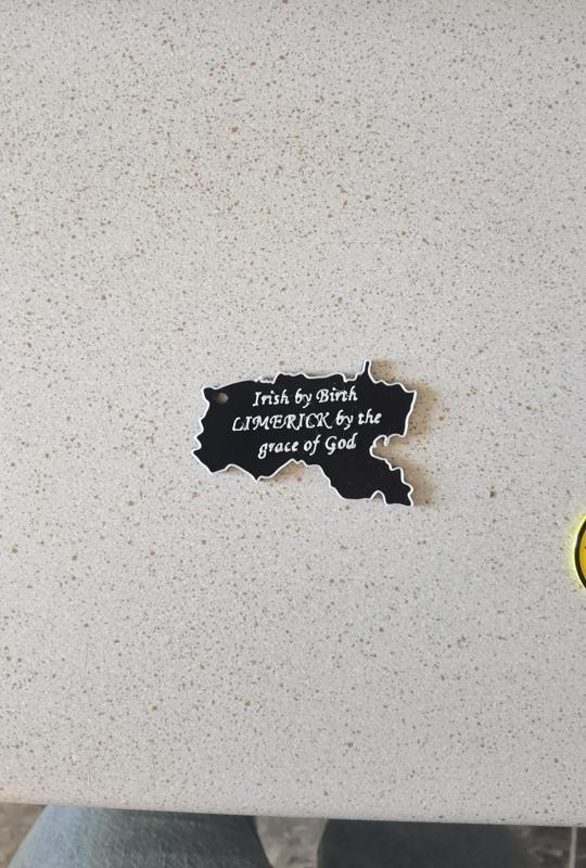 Keyring in the shape of County Limerick
