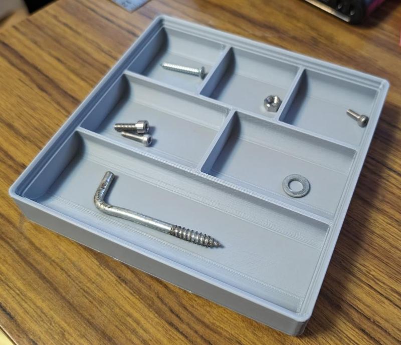 Gridfinity 3x3 Small Parts Working Project Tray