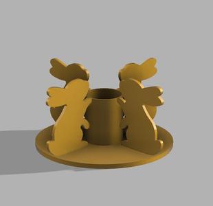 Easter bunny candle holder