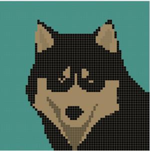 Wolf pixel puzzle