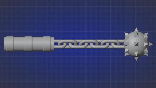 Flail with print-in-place chain