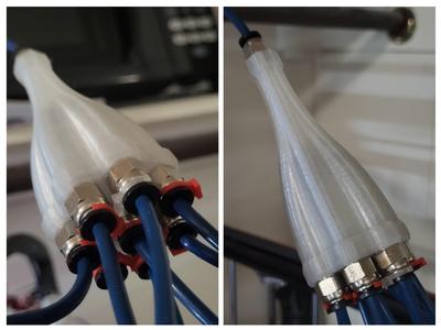 Octowden 2: 8-in-1-out Bowden Splitter for Multicolor Prints.