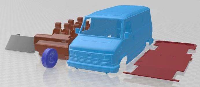 Fiat Ducato 1981 V2 Printable Van