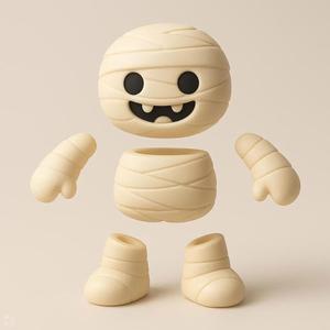 🧻 Mummy Buddy Articulated - Halloween Print-in-Place Toy