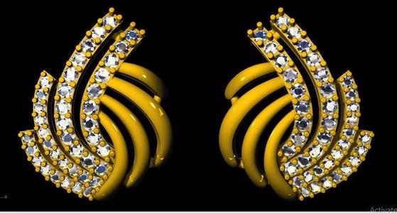 Stud Earrings 3dm file