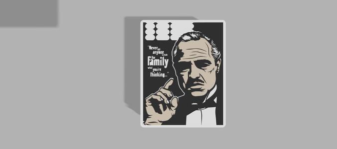 THE GODFATHER ILLUMINATED SIGN FAN ART