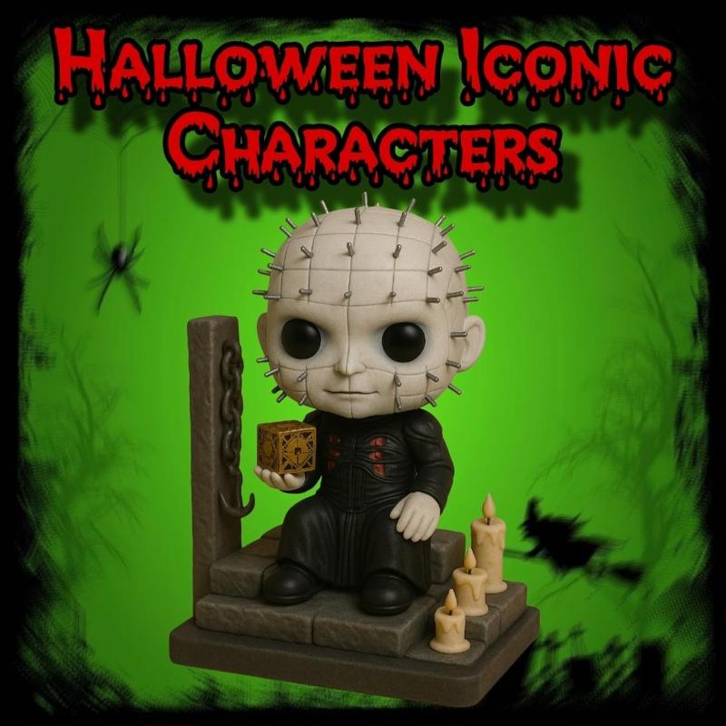 Pinhead Hellraiser diorama chibi Halloween iconic characters