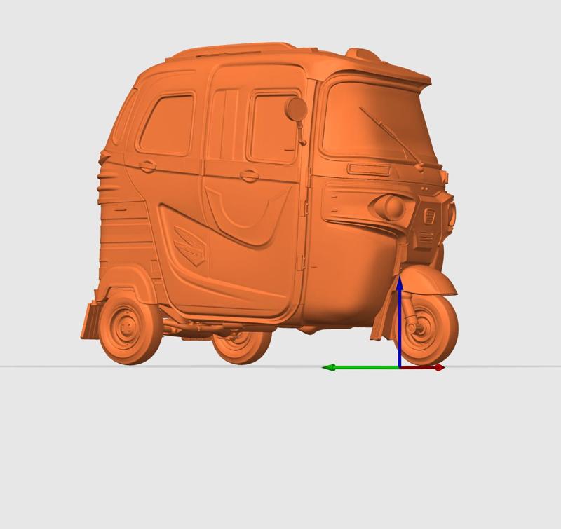 Torito Bajaj - 3D Printable Motorcycle Taxi (including texture)
