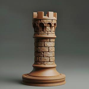 Medieval Roman Rook Chess Piece