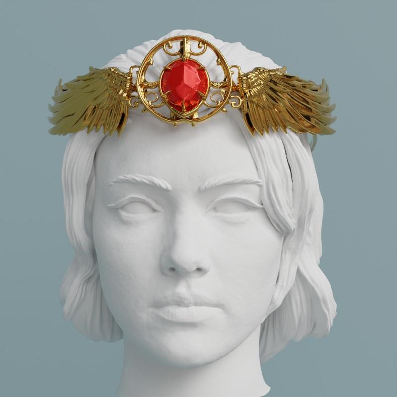 Winged Fantasy Tiara 3D Model STL