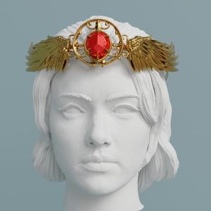Winged Fantasy Tiara 3D Model STL