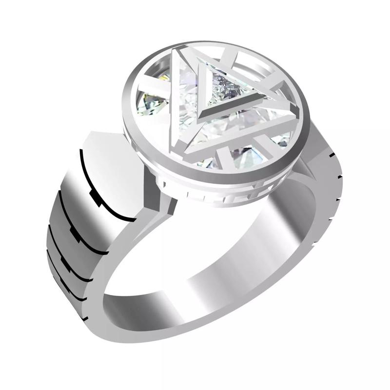 The Iron Man Arc Reactor Theme Mens Ring