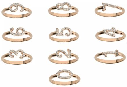 0 to 9 Diamond Number Ring 3dm stl renders details  3D Model Collection