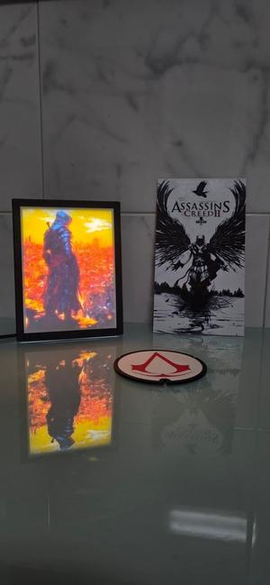 🗡️🕊️ Pack 3D Premium Assassin's Creed - Lithophany + 3D Painting + Luxury Coaster 🕊️🗡️