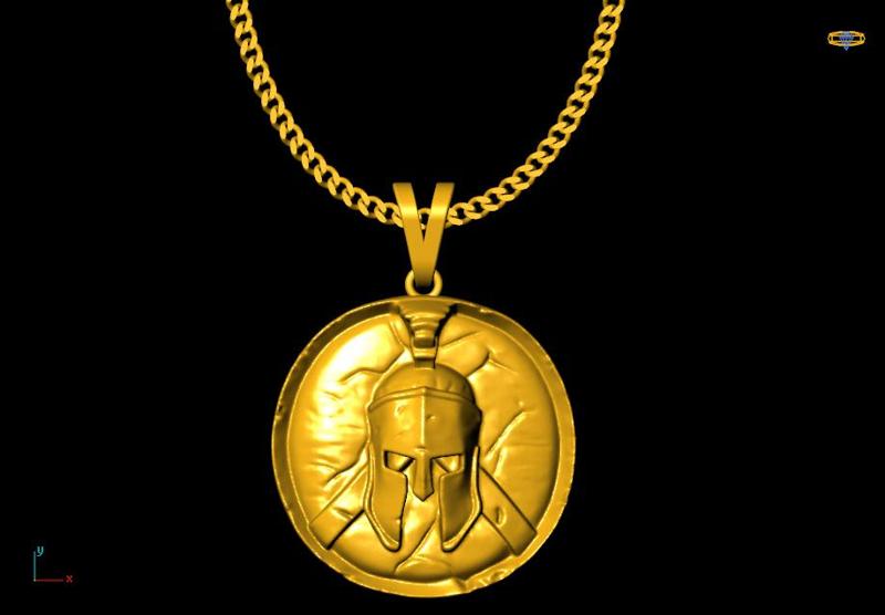 spartan pendant charm