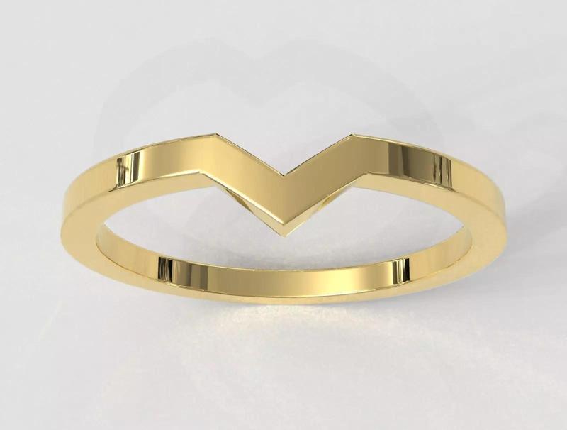 V Gold Ring