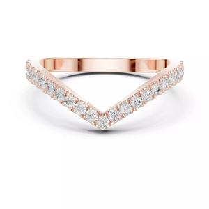 V Shape Chevron Curve Round Cut Wedding Band 3DM STL Video