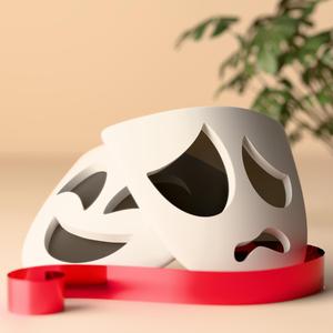 Gangle Masks 3D Model - Digital circus cosplay, prop