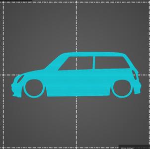 Mini Cooper Hardtop R50 silhouette key