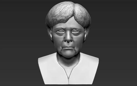 Angela Merkel bust 3D printing ready stl obj formats