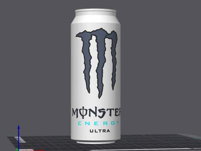 Monster Energy Ultra White Piggy Bank 