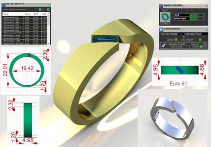 Modern Minimalist stl 3dm Ring model mr0296