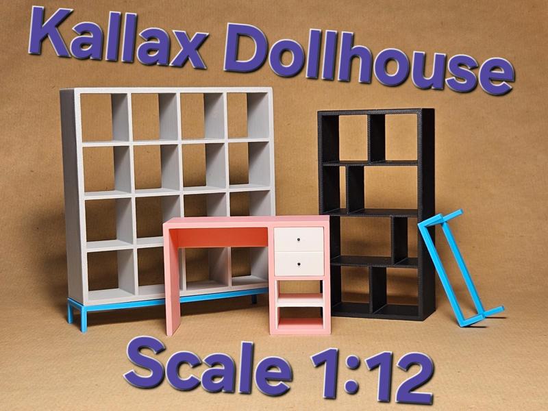 KALLAX Dollhouse furniture - Scale 1:12