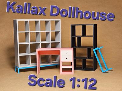 KALLAX Dollhouse furniture - Scale 1:12