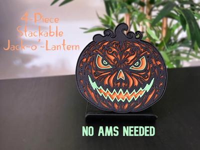 4-layer Stackable Jack-o'-Lantern