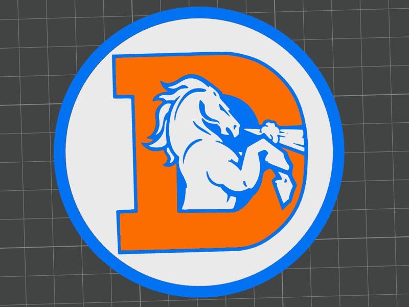 Denver Broncos Coaster 1970-96 Logo