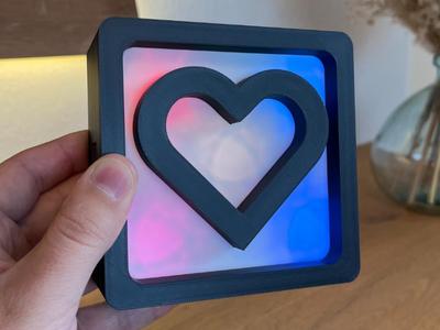 Light box Heart // Build letterings yourself, LED
