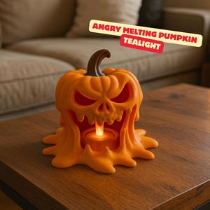 ANGRY MELTING PUMPKIN (TEALIGHT VERSION) / HALLOWEEN / HALLOWEEN DECOR / HOMEDECOR