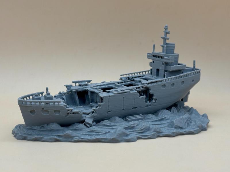 Stranded Giant Ship