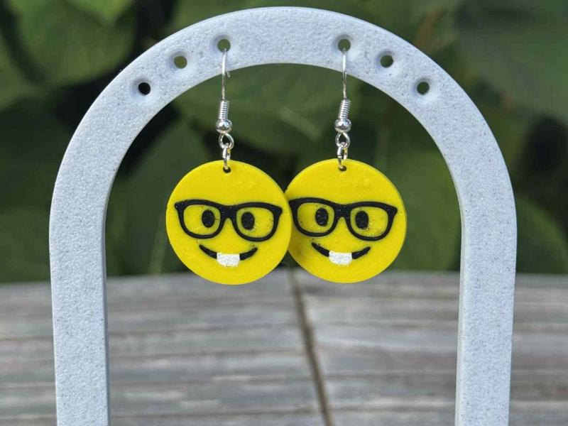 Nerd Emoji earrings