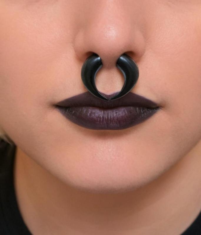 Fake septum pincher (horns adapter for steel piercing) 1.2mm