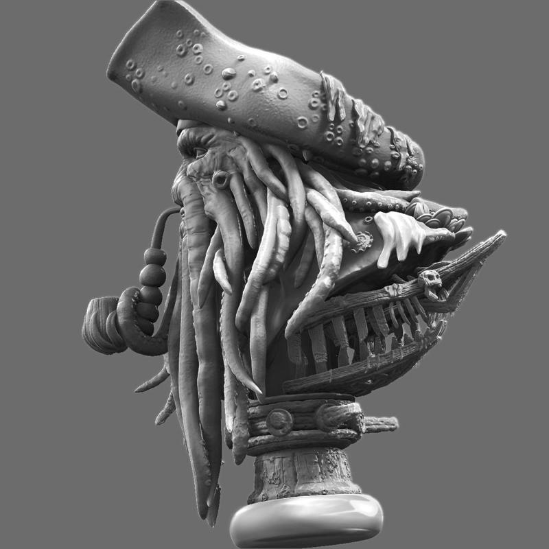 David Jones Bust with Fliying Dutchman detail