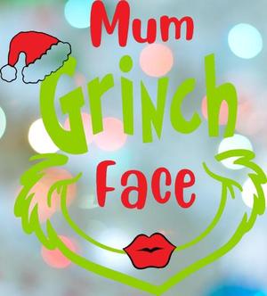 Christmas Mum Grinch Face Stamp Cookie Cutter