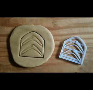 Citroën logo - cookie cutter, dough - car brand citroen