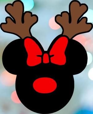 Christmas Minnie Reindeer Face Cookie Cutter