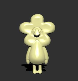 goose in a flower