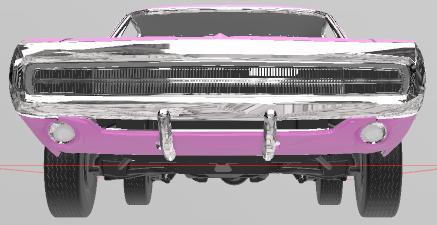 1/25 scale 1970 Dodge Charger Model Kit