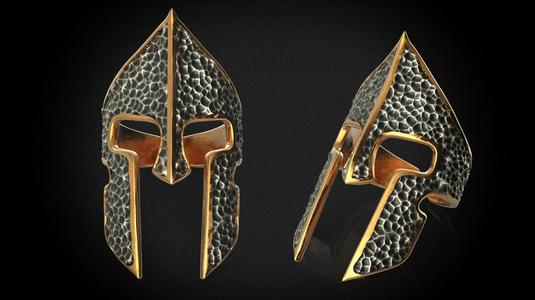 Spartan helmet ring