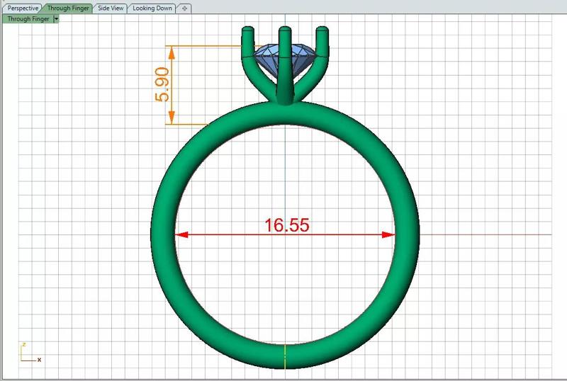 Soliteire 5 mm diamond Size 52