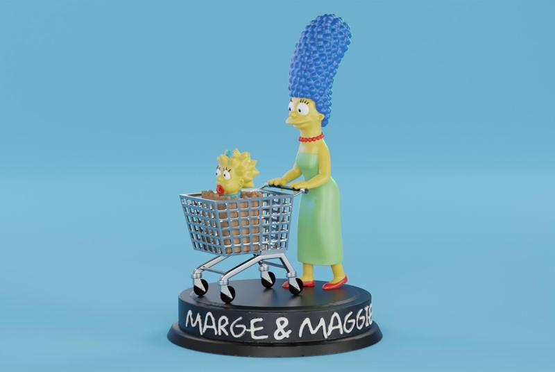 Marge and Maggie Simpson