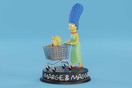 Marge and Maggie Simpson